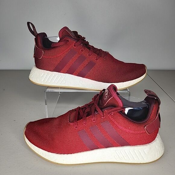 adidas NMD R2 Collegiate Athletic Shoes Sneakers Burgundy 2018 Men's Size 10 - Picture 2 of 9